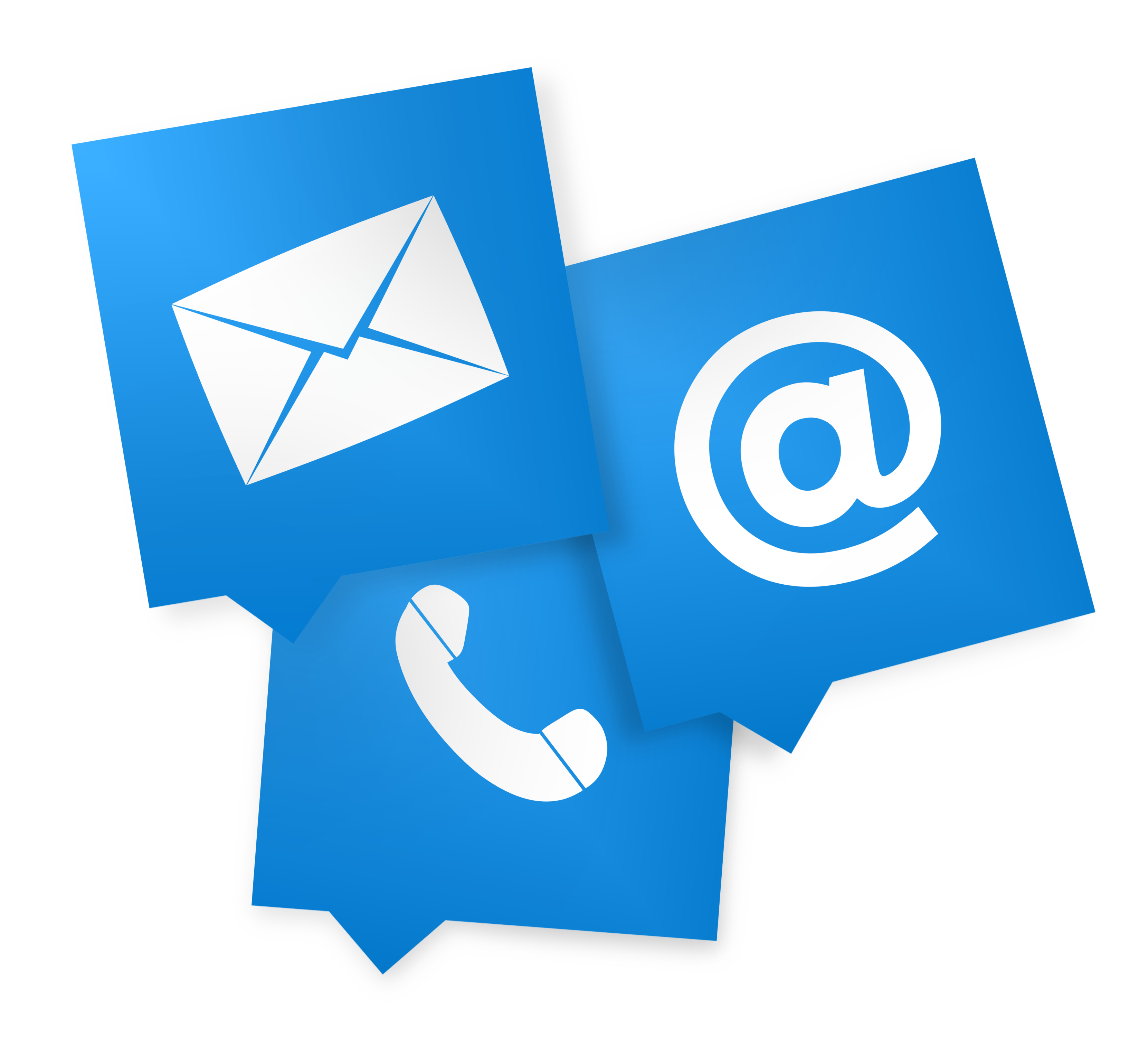 Contact Us Blue square
